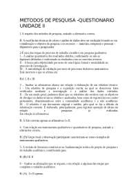 metodos de pesquisa questionario