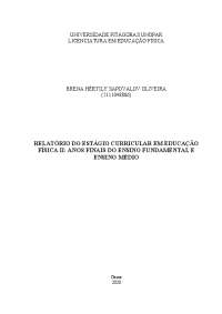 Estágio Curricular em Educação Física: Anos Finais do Ensino Fundamental e Ensino Médio