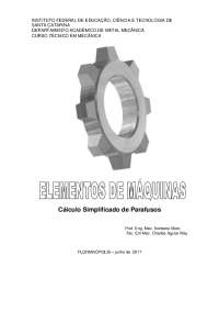 Manual de Cálculo Simplificado de Parafusos: Tipos, Dimensionamento e Aplicações