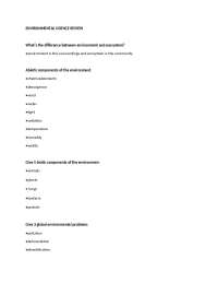 Environmental Science Reviewer for Mid-term examination