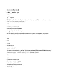 Quiz 2 Environmental Science Module 2