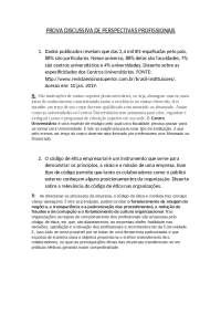 Prova de Perspectivas Profissionais