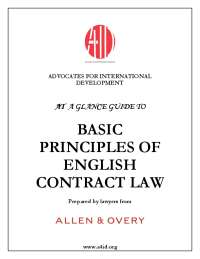 Contract law notes, case laws