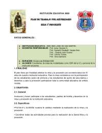 Plan de Trabajo para el Aniversario de la Institución Educativa 3069: Misa y Procesión
