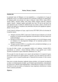 Nitritos, nitratos y amonio. Métodos de identificación y cuantificación