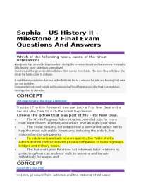 Sophia – US History II – Milestone 2 Final Exam Questions And Answers ...