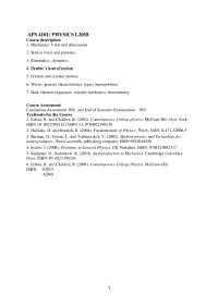 Physics volume 1 for engineering l | Study notes Physics | Docsity