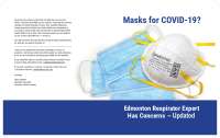 Masks for COVID-19? Edmonton Respirator Expert Has Concerns - Updated