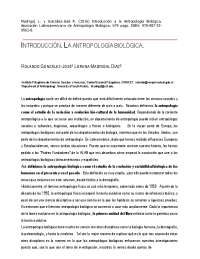 Introducción a la Antropología Biológica: Estudios de la Evolución y Variabilidad Humana