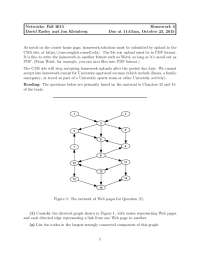 Fall 2015 Networks: Questions on Strongly Connected Components, PageRank, Hub-Authority