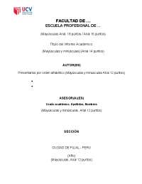 Guía para el elaboración de informes académicos