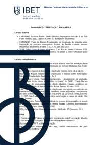 Seminario IV Definir o conceito de “contribuição”.