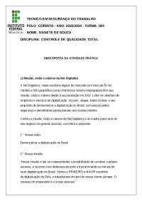 Atividade Prática em Controle de Qualidade Total na Segurança do Trabalho