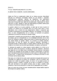 La Importancia de la Gestión Cultural en el Desarrollo de la Sociedad Perúana - Prof. Fern