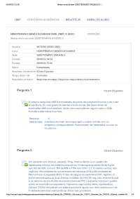 HEMOTERAPIA E BANCO DE SANGUE  QUESTIONÁRIO UNIDADE II AVA