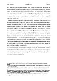 Dissertation - La politique