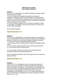avaliação unidade 2 de metodos de pesquisas academicas ...................................