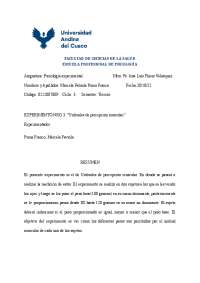 Informe de psicologia experimental