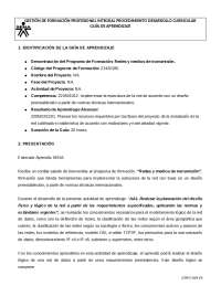 REDES Y DATOS DE TRANSMISION Guías, Proyectos, Investigaciones de