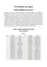 Bibbia di Gerusalemme: Lectio Continua - Calendario annuale