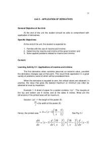 Application of Derivatives
