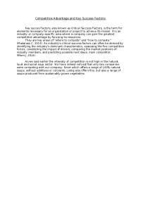 competitive advantages and KSF case