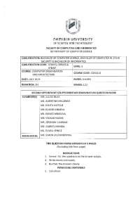 Computer Organisation and Architecture past examination paper | Exams ...