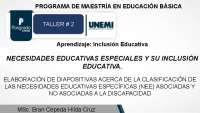 Diapositivas de necesidades educativas especiales