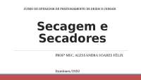 Secagem de Produtos Agrícolas: Princípios e Processos