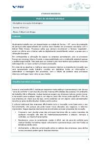 Atividade Individual FGV - Inovação Estratégica