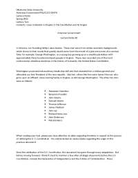 American Government - how the United States government functions.