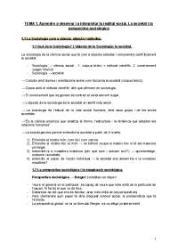 Resumen sociología tema 1 y tema 2 | Apuntes de Sociología | Docsity