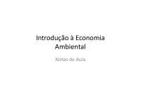 Introdução à Economia Ambiental