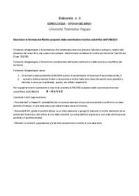 Idrologia - Elaborato 3 - APPROVATO  - Unipegaso IDROLOGIA - 0701810ICAR01