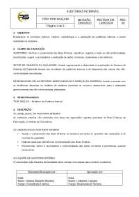 AUDITORIAS INTERNAS DA QUALIDADE