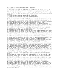 Riassunto Guerra dei cent’anni | Schemi e mappe concettuali di Storia ...