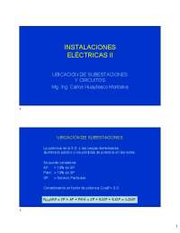 INSTALACIONES ELÉCTRICAS II
