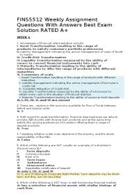 FINS5512 Weekly Assignment Questions With Answers Best Exam Solution RATED A+