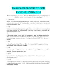 Physics answers sheet | Study notes Physics | Docsity