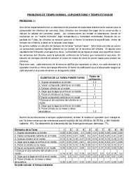 Cálculo de Tiempos Estándar en Ingeniería Industrial: Problemas Resueltos