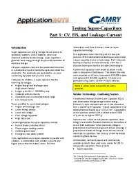Super-Capacitors: CV, EIS, and Leakage Current Testing and Analysis - Prof. Azhar