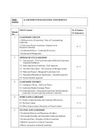 LEADERSHIP MBA SYLLABUS | Study notes Leadership and Team Management ...