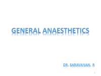 general anaesthesia in pharmacology dental