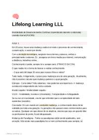 Mudanças na Educação: Lifelong Learning e Aprendizagem Contínua