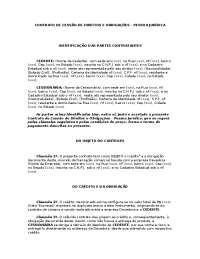 Contrato de Cessão de Direitos e Obrigações entre Duas Empresas Jurídicas