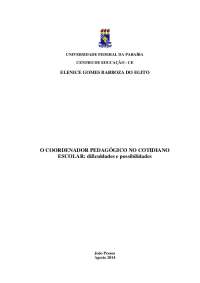O COORDENADOR PEDAGÓGICO NO COTIDIANO ESCOLAR