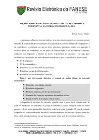 NOÇÕES SOBRE ESTRUTURAS DE MERCADO
