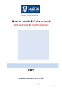 Caracterização da Unidade de Ensino Municipal: Missão, Visão e Potencialidades