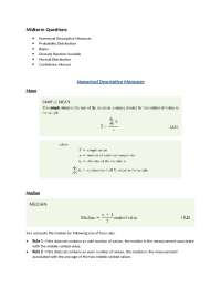 Probability and Statistics Midterm exam notes | Summaries Probability ...