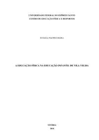 A EDUCAÇÃO FÍSICA NA EDUCAÇÃO INFANTIL DE VILA ...